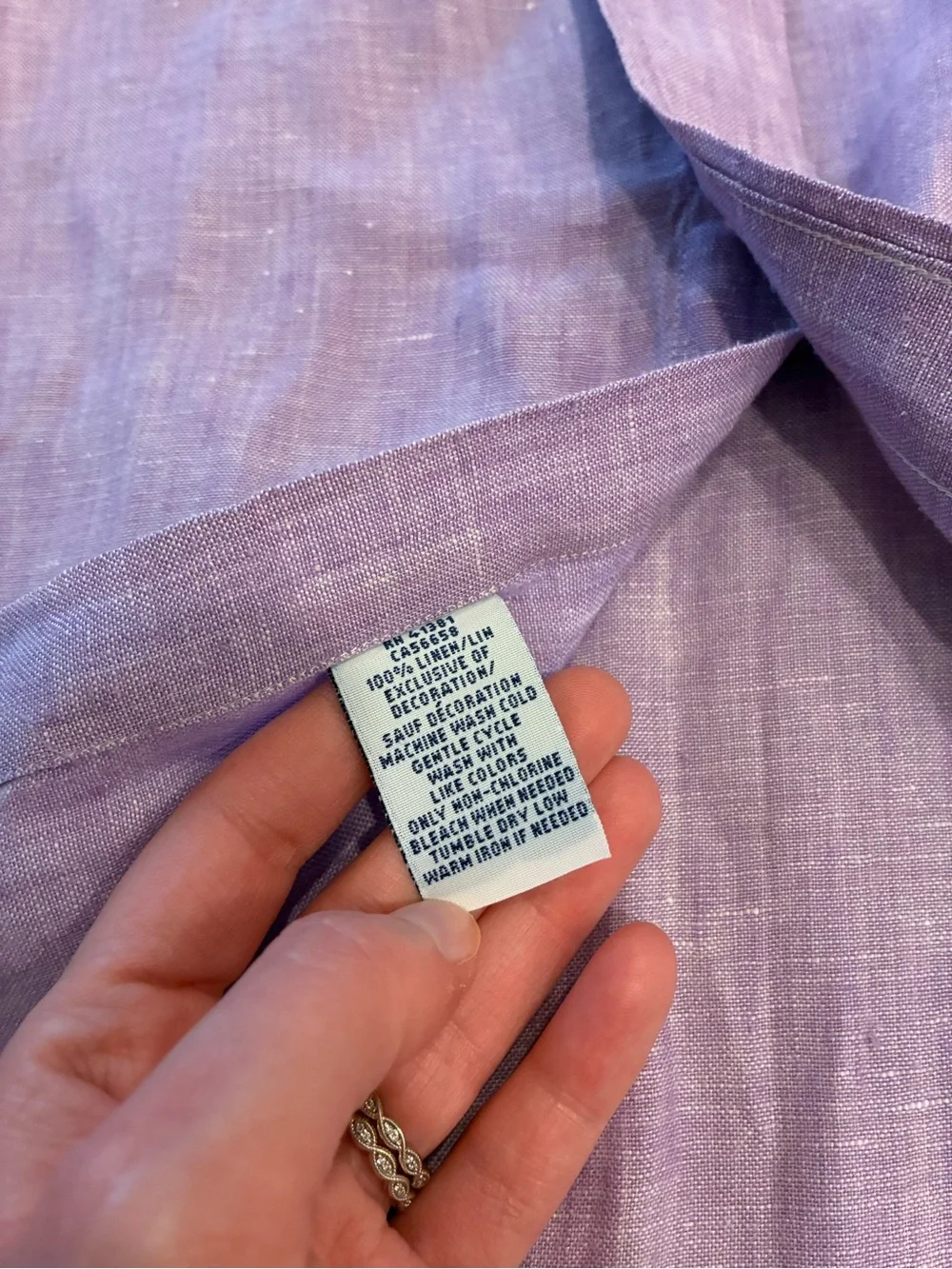 Polo Ralph Lauren Men’s Purple Linen Button Down Long Sleeve Shirt Size 2XLT